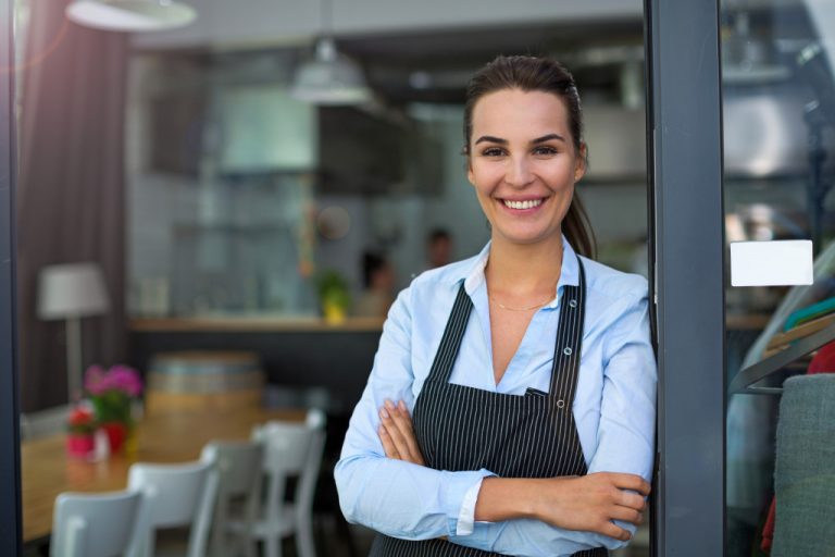 female restaurant owner