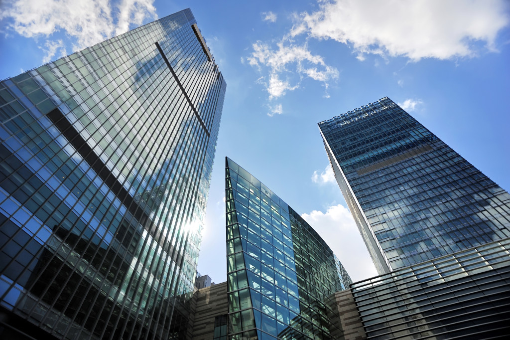 skyscrapers in the city