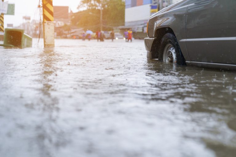 going to work during flood