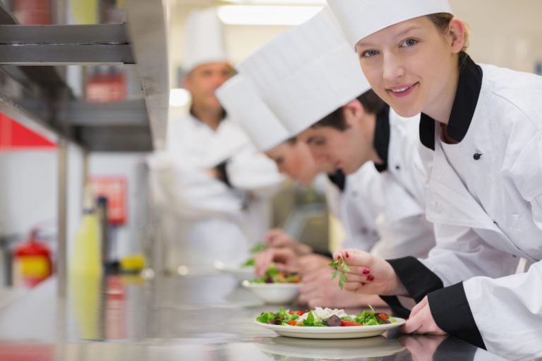 chef working in kitchen restaurant